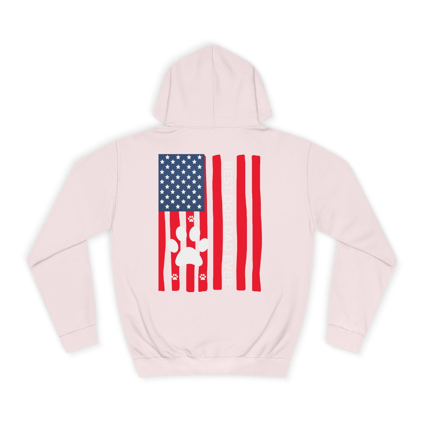 Hoodie — American Flag Climbing Design Backprint (Patriotic Rock Climber)