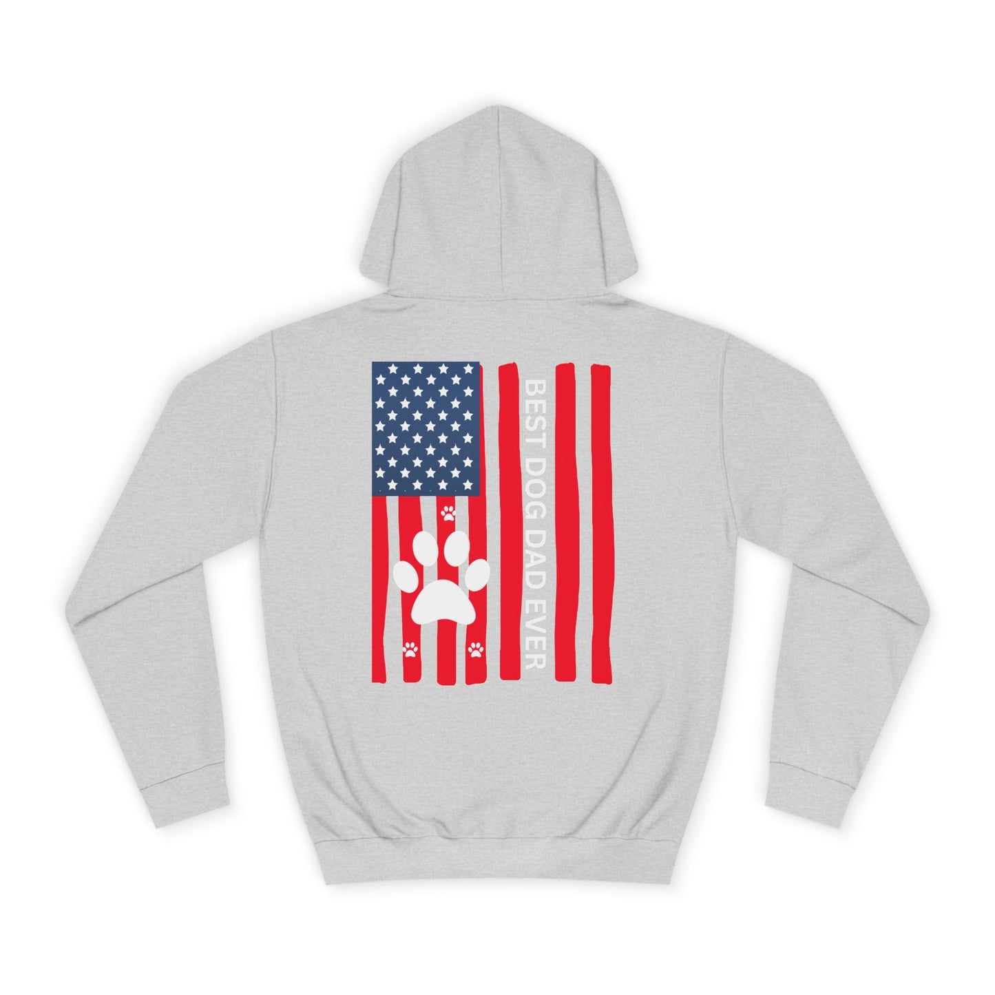 Hoodie — American Flag Climbing Design Backprint (Patriotic Rock Climber)