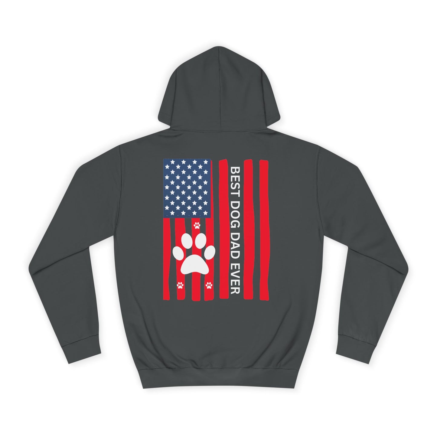 Hoodie — American Flag Climbing Design Backprint (Patriotic Rock Climber)