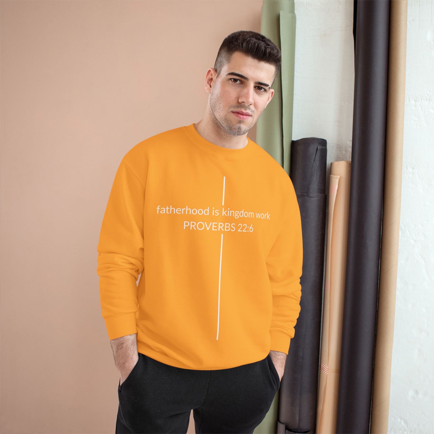 Fatherhood Is Kingdom Work Sweatshirt — Proverbs 22:6 Christian Crewneck