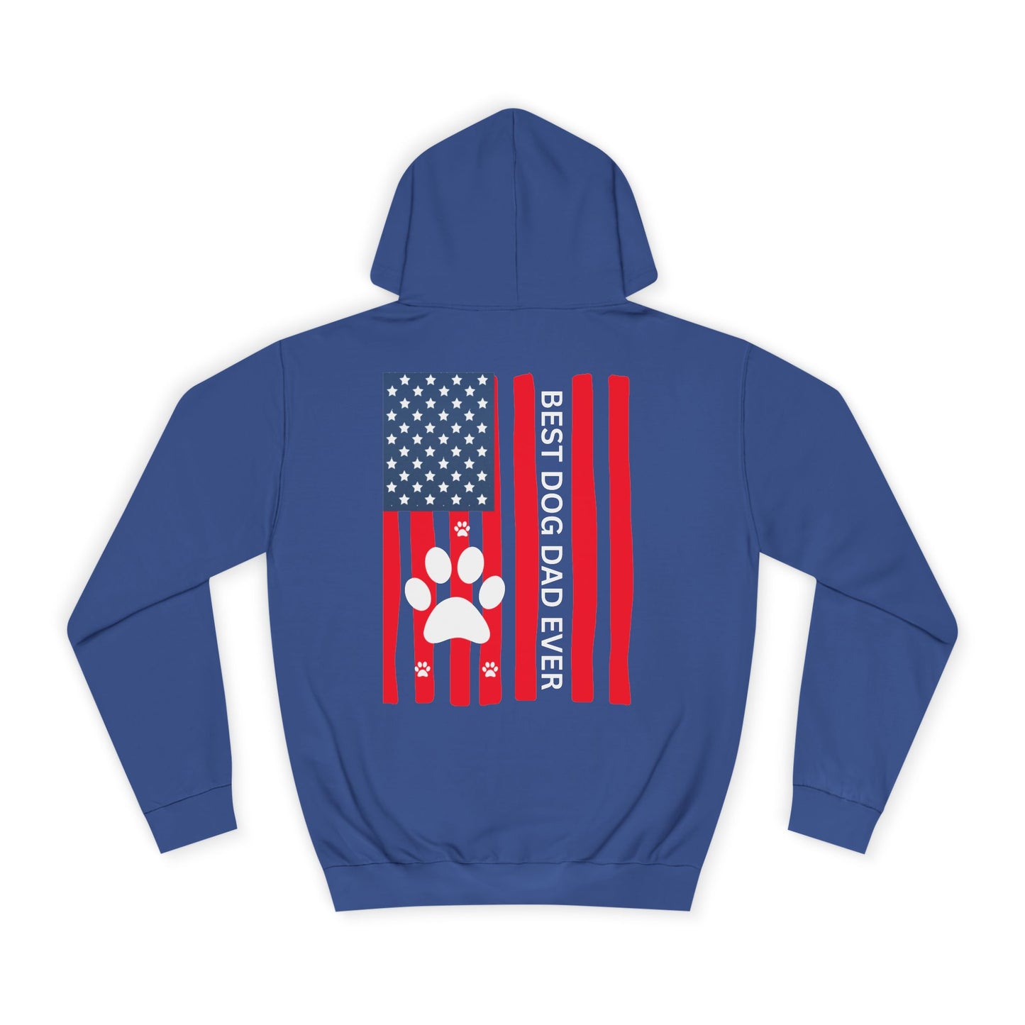 Hoodie — American Flag Climbing Design Backprint (Patriotic Rock Climber)