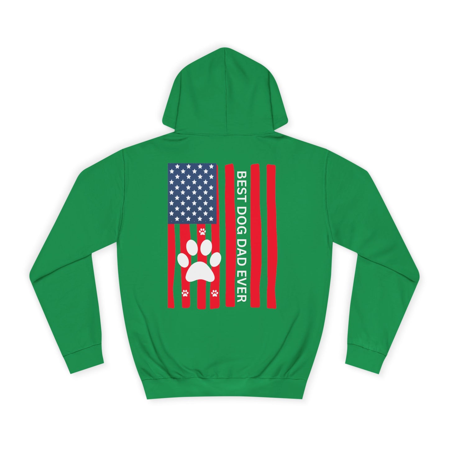 Hoodie — American Flag Climbing Design Backprint (Patriotic Rock Climber)