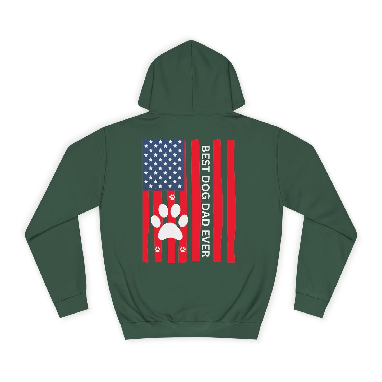 Hoodie — American Flag Climbing Design Backprint (Patriotic Rock Climber)