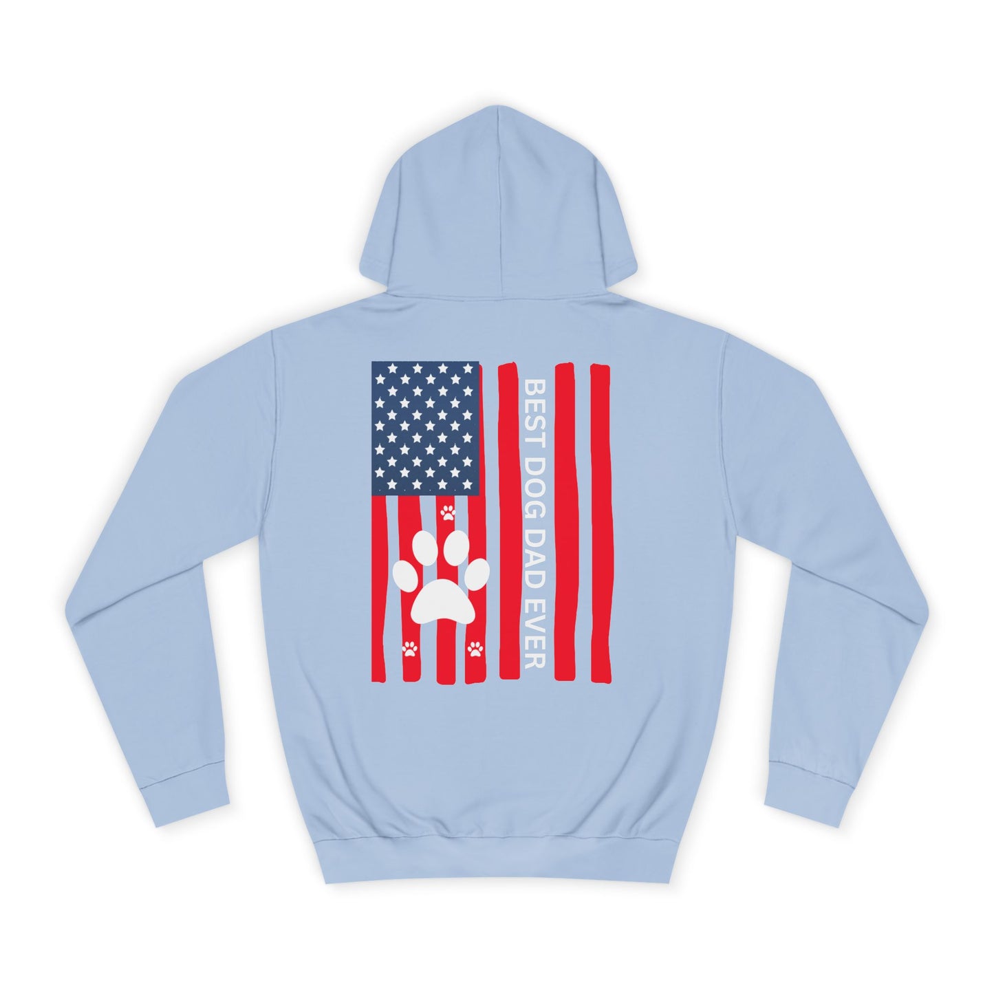 Hoodie — American Flag Climbing Design Backprint (Patriotic Rock Climber)