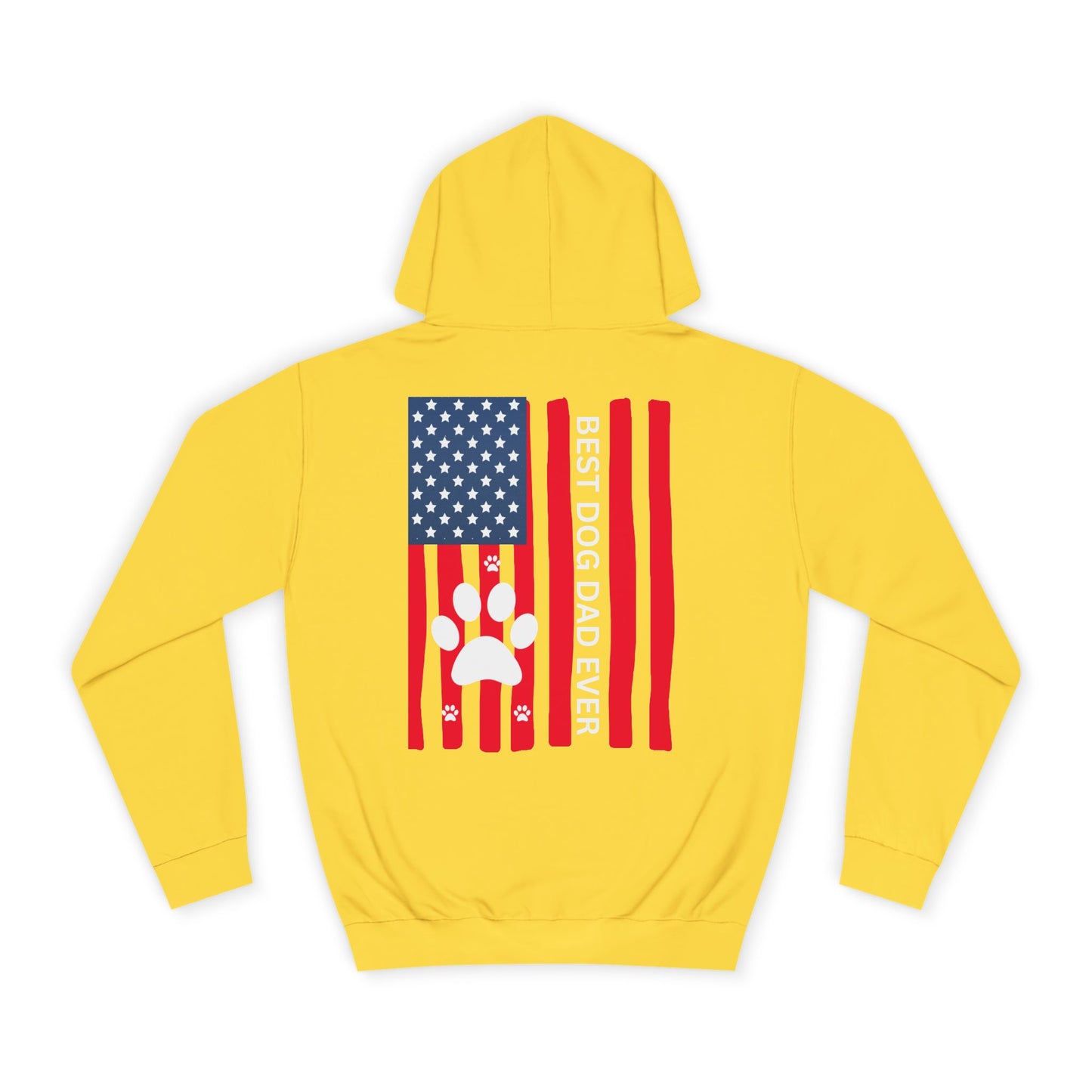 Hoodie — American Flag Climbing Design Backprint (Patriotic Rock Climber)