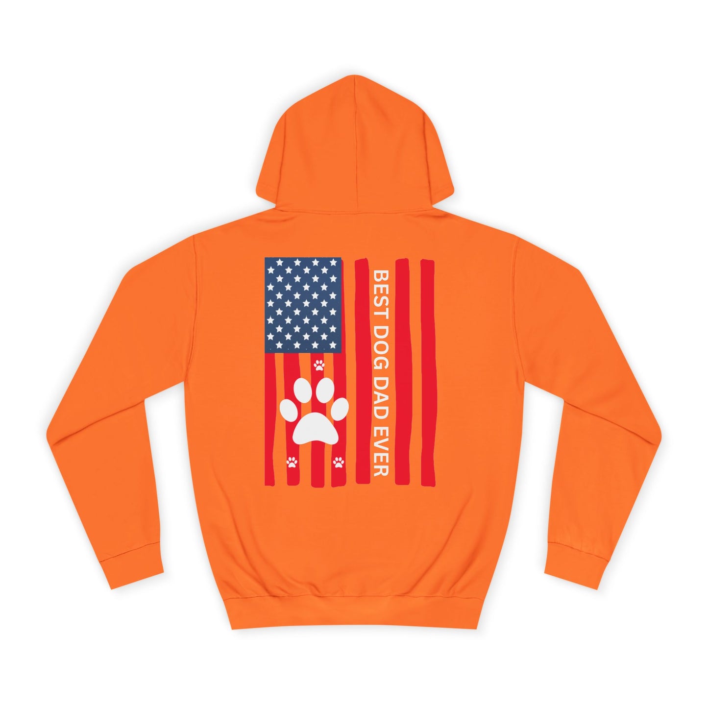 Hoodie — American Flag Climbing Design Backprint (Patriotic Rock Climber)
