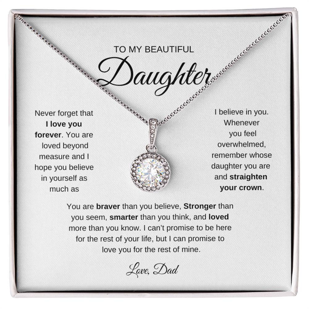 To My Beautiful Daughter Necklace