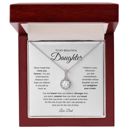 To My Beautiful Daughter Necklace