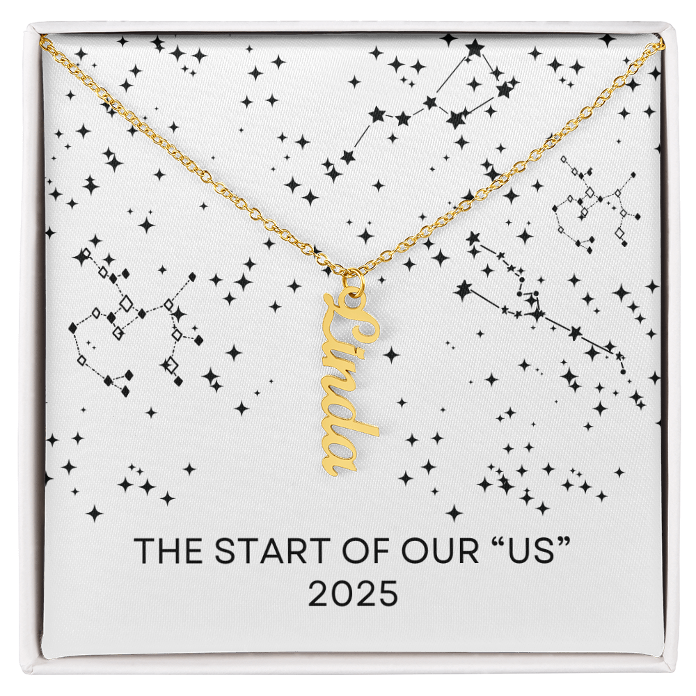 THE START OF OUR "US" NAME NECKLACE