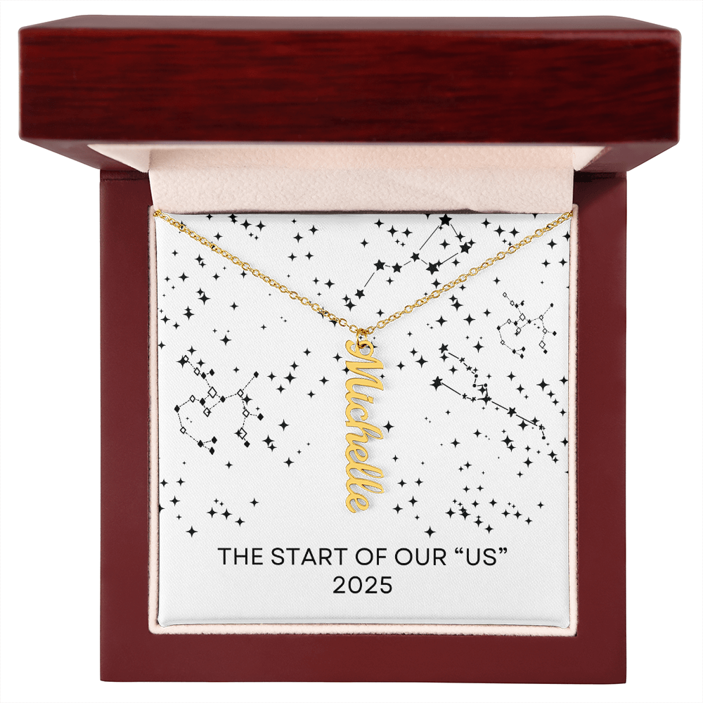 THE START OF OUR "US" NAME NECKLACE