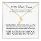 To My Best Friend Necklace